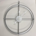 Wall Clock | Gold-Toned Metal | Geometric Open Design | Living Room Accent