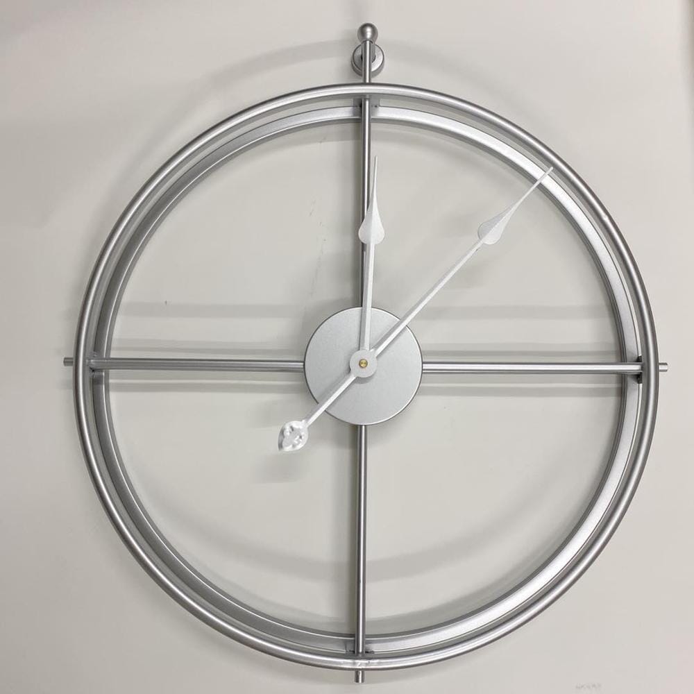 Wall Clock | Gold-Toned Metal | Geometric Open Design | Living Room Accent