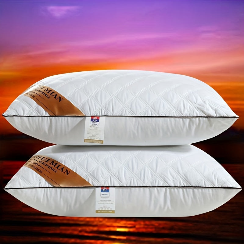 Luxury Hotel-Quality Bed Pillow - Supportive, Washable, Quilted Design