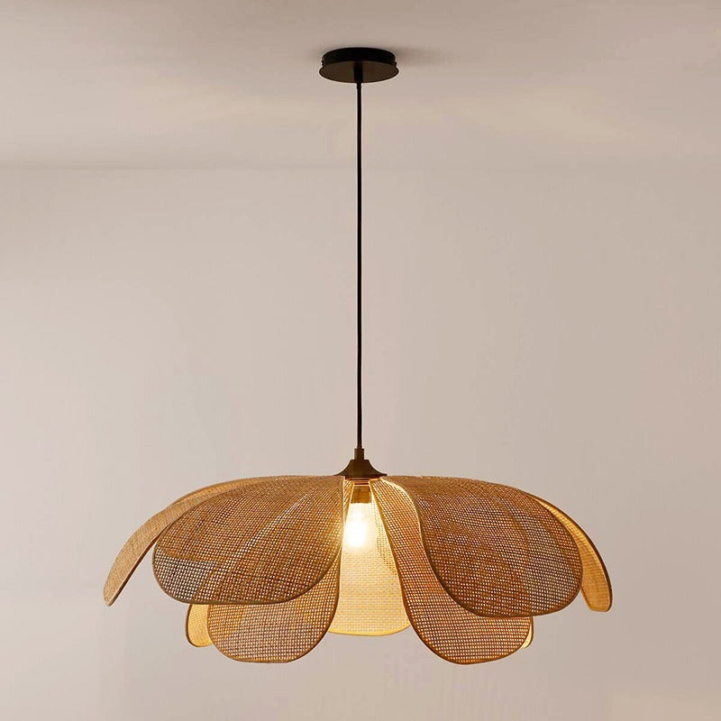 Nuvano Vine Woven Pendant Lamp Natural Rattan Lighting for Home Homestay