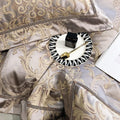 Duvet Cover Set | Egyptian Cotton & Satin | Intricate Damask Pattern | Bedroom Retreat