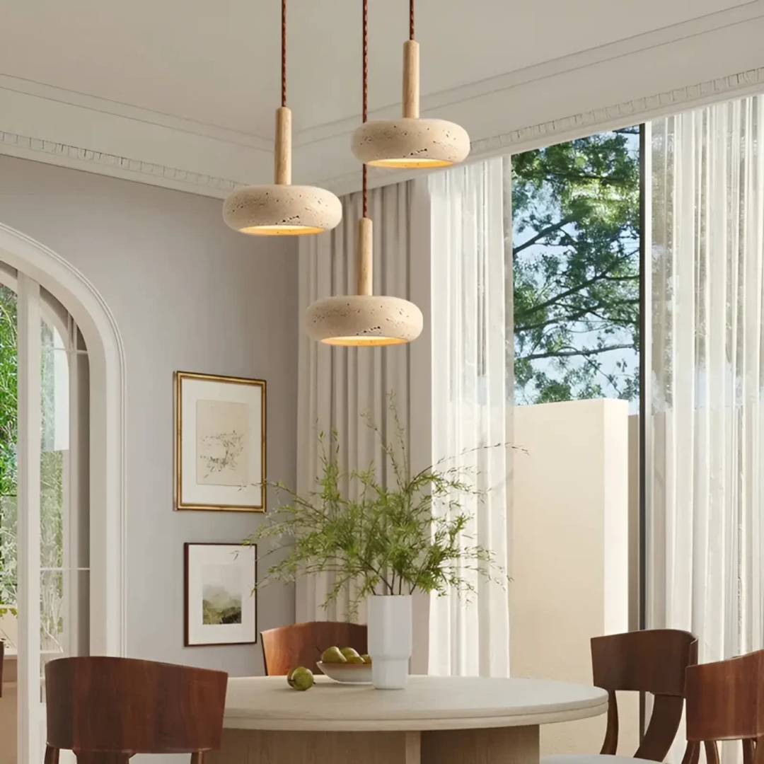 Modern Japanese Pendant Light - Adjustable LED Ceiling Fixture
