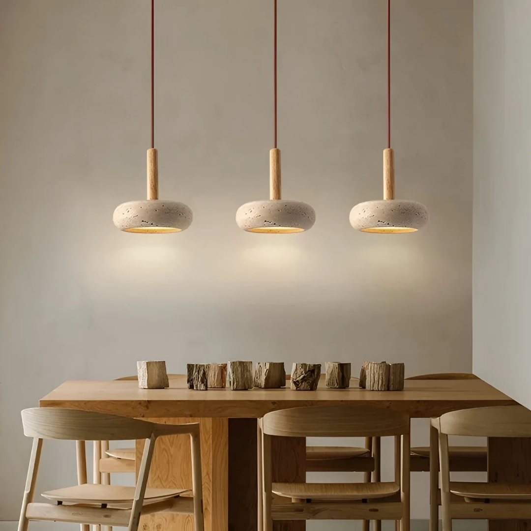 Modern Japanese Pendant Light - Adjustable LED Ceiling Fixture