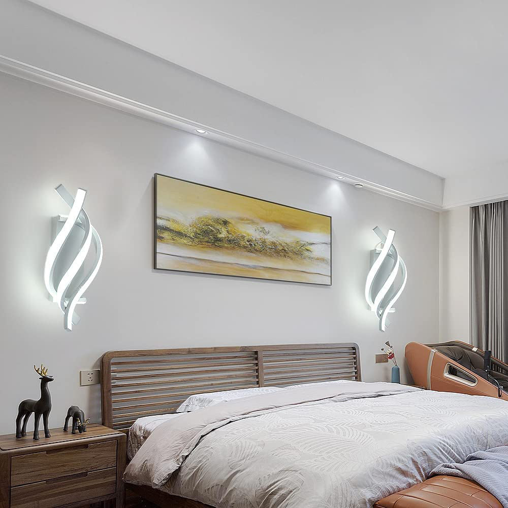 Wall Lamp | Aluminum & LED | Sculptural Twisted Design | Living Room Accent