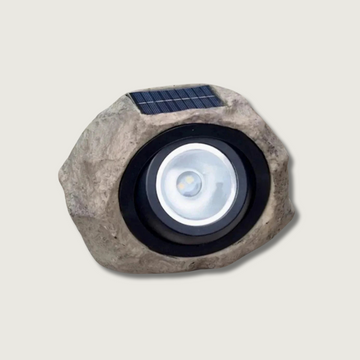 Natural Stone Solar Garden Light – Rustic Outdoor LED Rock Lamp
