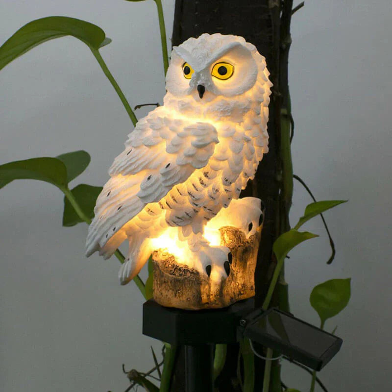 Solar-Powered Owl Garden Light - Whimsical Outdoor Decor Lamp