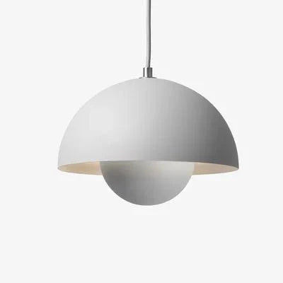Pendant Lamp | Metal & Matte Finish | Half-Sphere Minimalist Design | Living Room Accent