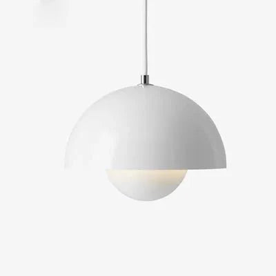 Pendant Lamp | Metal & Matte Finish | Half-Sphere Minimalist Design | Living Room Accent
