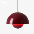 Pendant Lamp | Metal & Matte Finish | Half-Sphere Minimalist Design | Living Room Accent