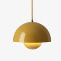 Pendant Lamp | Metal & Matte Finish | Half-Sphere Minimalist Design | Living Room Accent