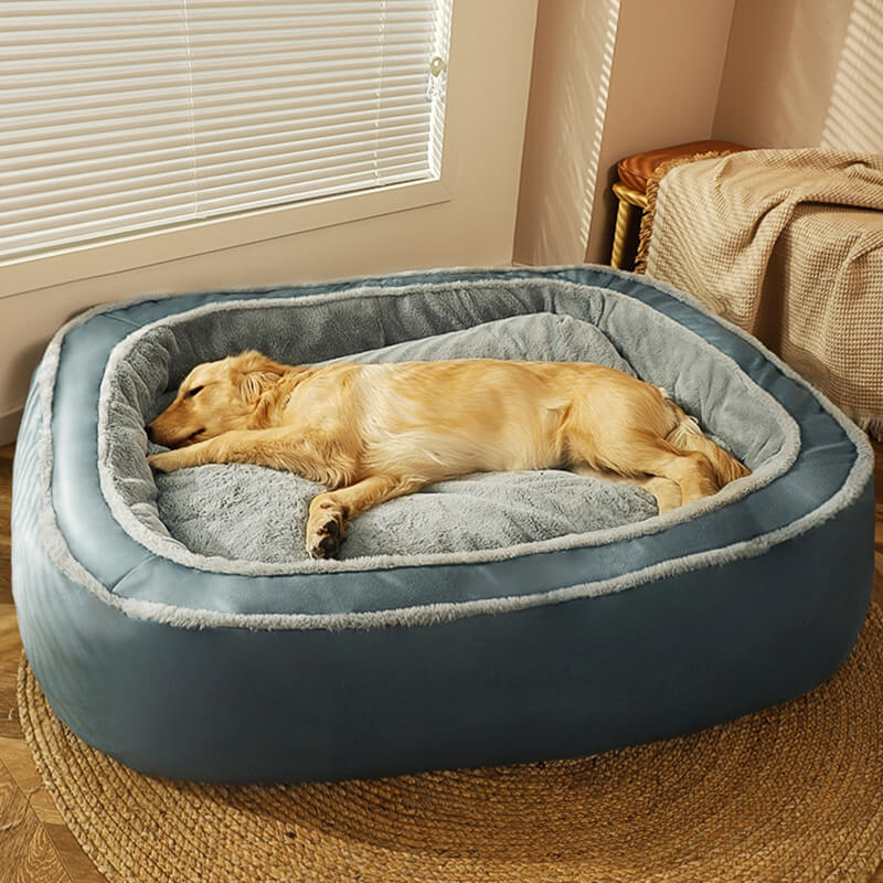 Dog Bed | Plush Polyester & Soft Padding | Orthopedic Support | Pet Resting Place