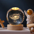 LED Crystal Ball | Clear Crystal & LED Light | Spherical Moon Design | Living Room Accent