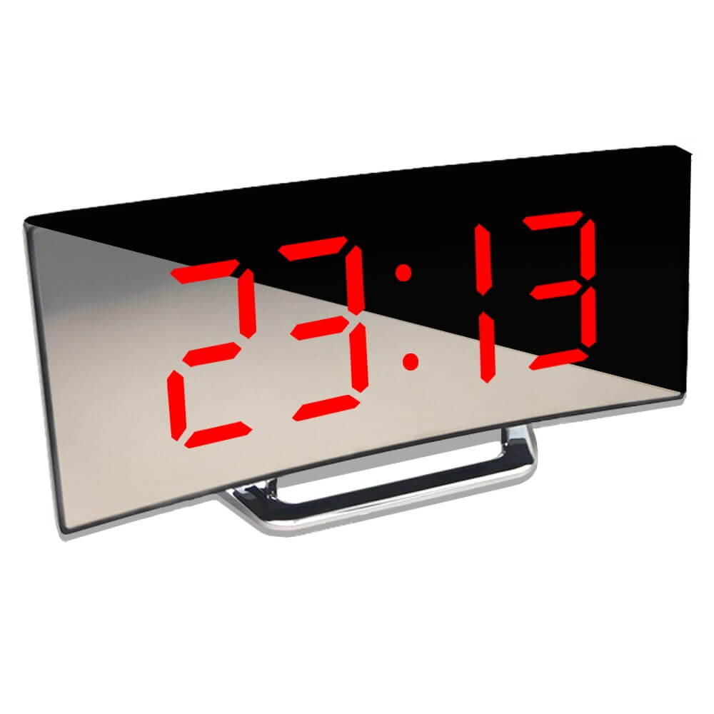 Curved LED Digital Clock with Modern Design and Smart Features