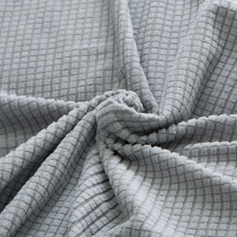Sofa Cover | Stretch Fabric & Textured Cotton Blend | Soft Ribbed Texture | Living Room Comfort