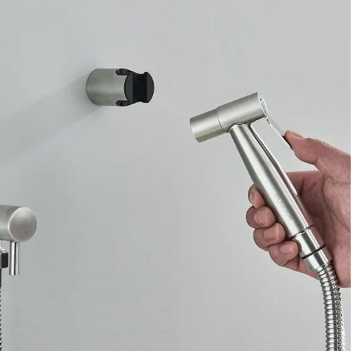 PureFlow Handheld Bidet Sprayer Set - Stainless Steel, Modern Design