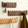 Coatrack | Walnut Wood | Piano-Key Design Wall-Mounted | Sophisticated Living Space