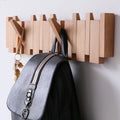 Coatrack | Walnut Wood | Piano-Key Design Wall-Mounted | Sophisticated Living Space