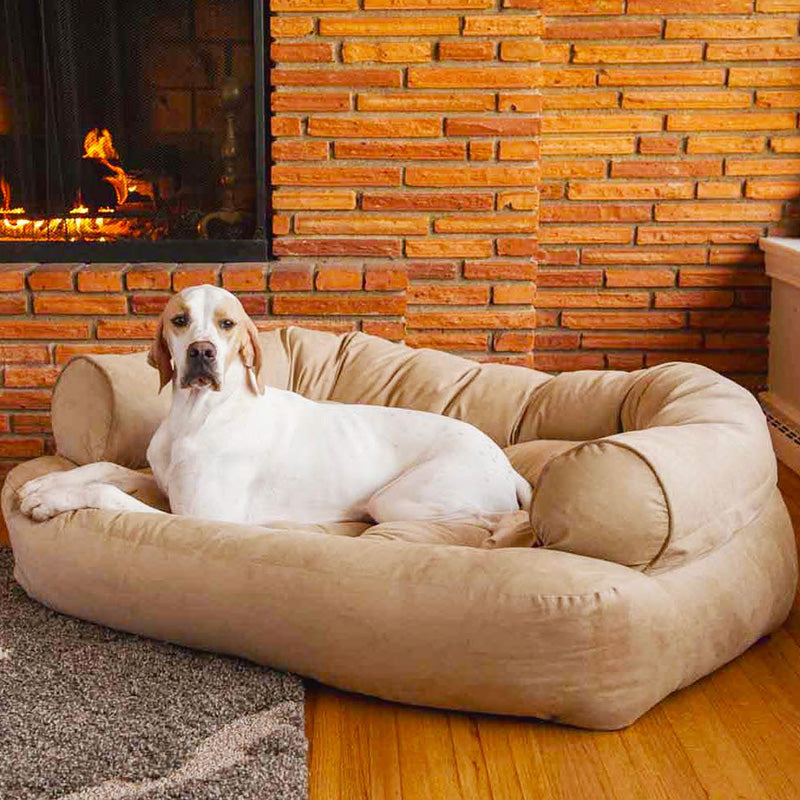Dog Sofa | Plush Fabric & Foam Padding | Soft Cushioning | Pet Relaxation