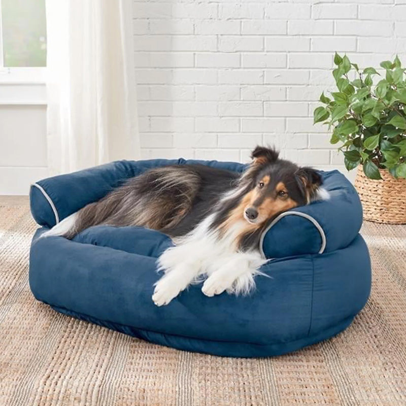 Dog Sofa | Plush Fabric & Foam Padding | Soft Cushioning | Pet Relaxation