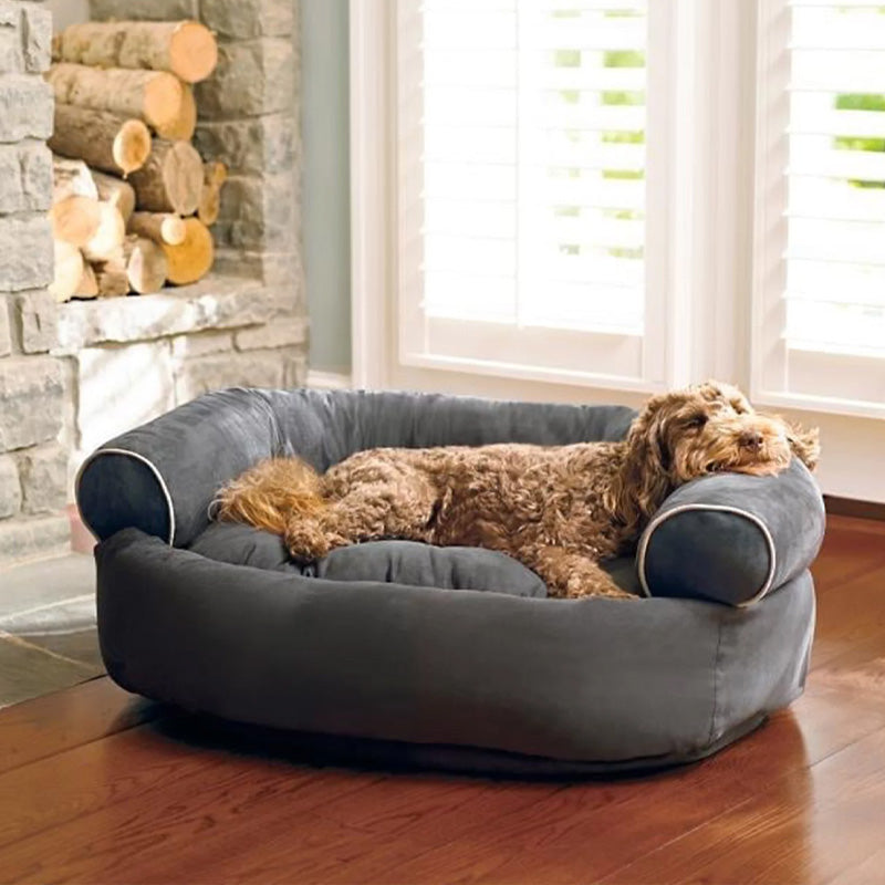 Dog Sofa | Plush Fabric & Foam Padding | Soft Cushioning | Pet Relaxation
