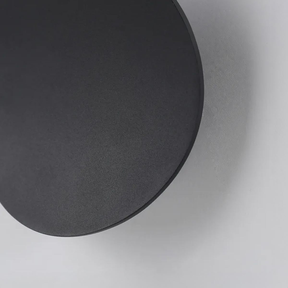 Wall Sconce | Matte Black Metal & Diffuse Glass | Oval Shape | Modern Minimalist Spaces