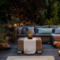 Tabletop Fireplace | Glass & Stone | Cylindrical Enclosure | Cozy Gatherings