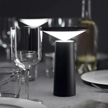 Portable Dimmable Table Lamp - Modern Minimalist Design, 360° Adjustable