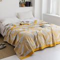 Throw Blanket | Soft Cotton | Floral Pattern & Reversible Design | Living Room Accent
