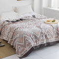 Throw Blanket | Soft Cotton | Floral Pattern & Reversible Design | Living Room Accent