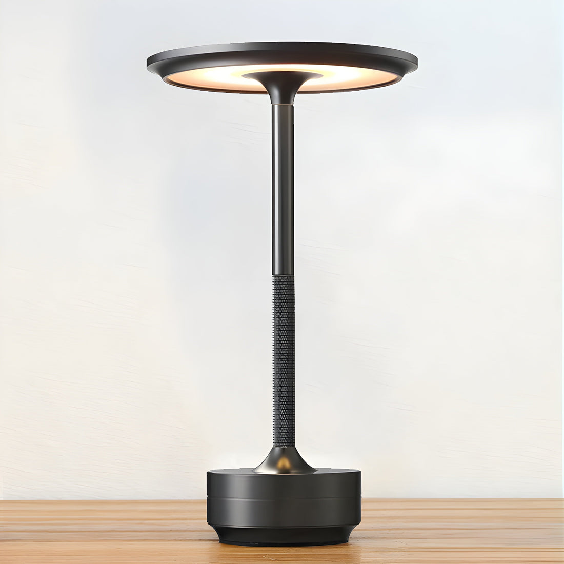 Table Lamp | Brushed Metal & Textured Grip | Touch Control Base | Bedside Table