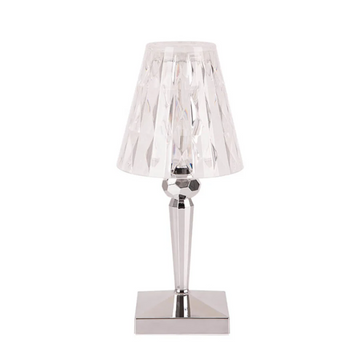 CrystalLuxe Faceted Crystal LED Table Lamp – Modern Geometric Design