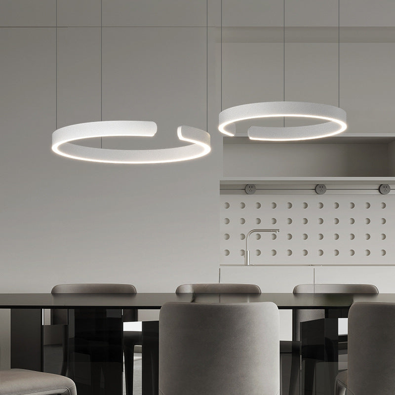 Pendant Lamp | Brushed Metal & Polished Metal | Circular Silhouette | Urban Living Space