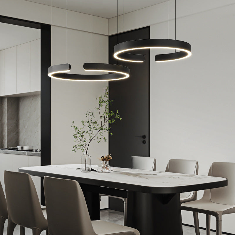 Pendant Lamp | Brushed Metal & Polished Metal | Circular Silhouette | Urban Living Space