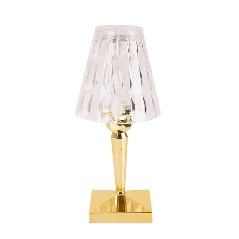 CrystalLuxe Faceted Crystal LED Table Lamp – Modern Geometric Design