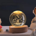 LED Crystal Ball | Clear Crystal & LED Light | Spherical Moon Design | Living Room Accent