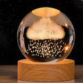 LED Crystal Ball | Clear Crystal & LED Light | Spherical Moon Design | Living Room Accent