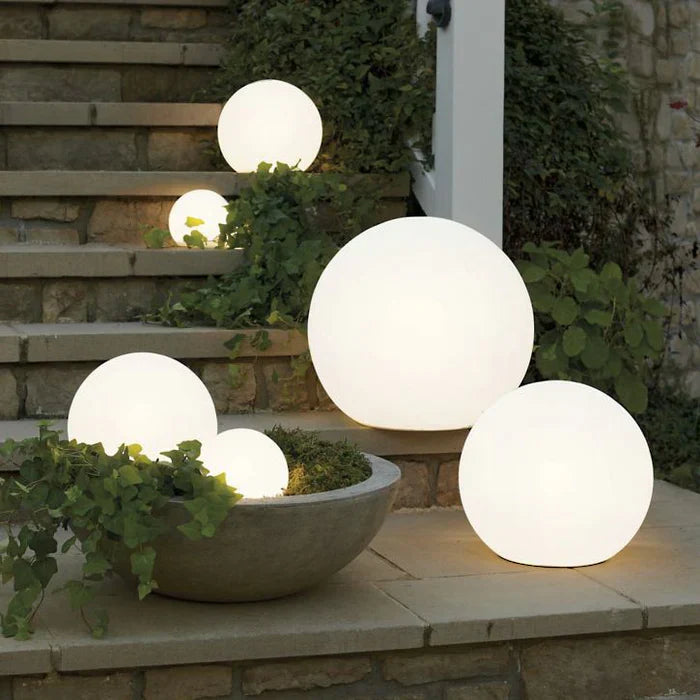 Outdoor Globe LED Lights - Weatherproof, Remote-Control, Modern Design