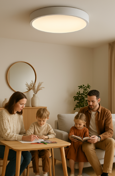 Ceiling Light | Matte Metal & Acrylic | Scandinavian Flush Mount | Modern Home