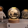 LED Crystal Ball | Clear Crystal & LED Light | Spherical Moon Design | Living Room Accent