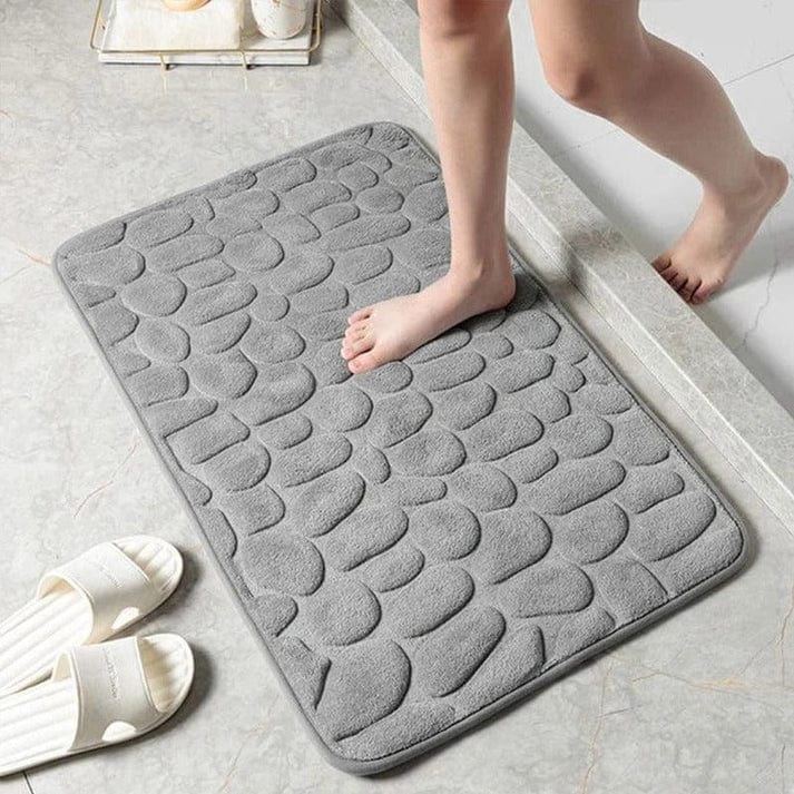 Cushioned Pebble-Texture Anti-Slip Bath Mat | Spa-Like Comfort & Safety