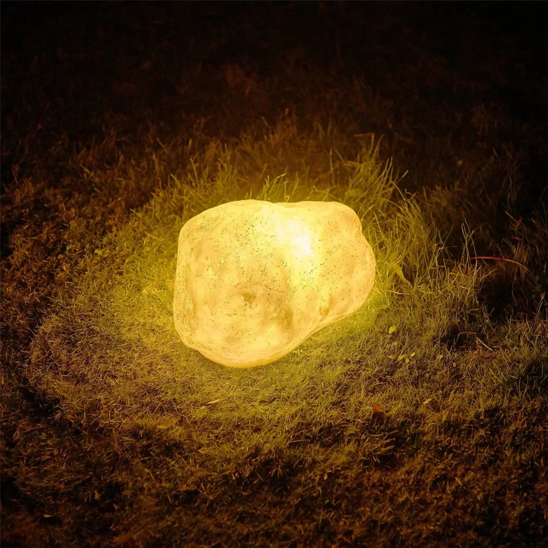 Natural Stone Solar Path Lights - Weatherproof Outdoor Garden Illumination