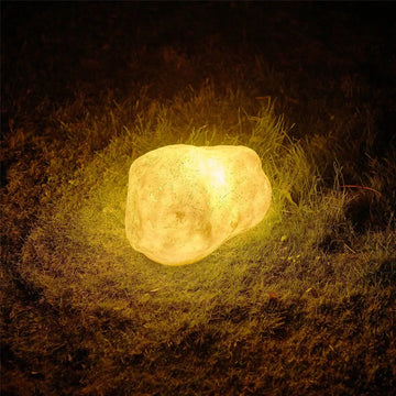 Natural Stone Solar Path Lights - Weatherproof Outdoor Garden Illumination