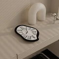 Wall Clock | Plastic & Glass | Surreal Melting Shape | Living Room Accent
