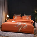 Duvet Cover Set | Egyptian Cotton | Floral Embroidery | Bedroom Sanctuary