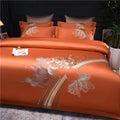 Duvet Cover Set | Egyptian Cotton | Floral Embroidery | Bedroom Sanctuary