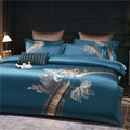 Duvet Cover Set | Egyptian Cotton | Floral Embroidery | Bedroom Sanctuary