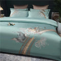 Duvet Cover Set | Egyptian Cotton | Floral Embroidery | Bedroom Sanctuary