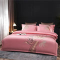Duvet Cover Set | Egyptian Cotton | Floral Embroidery | Bedroom Sanctuary