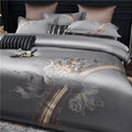 Duvet Cover Set | Egyptian Cotton | Floral Embroidery | Bedroom Sanctuary