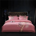 Duvet Cover Set | Egyptian Cotton | Floral Embroidery | Bedroom Sanctuary
